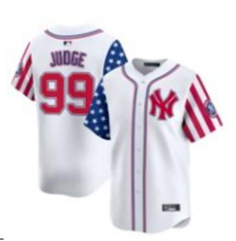 Men New York Yankees #99 Judge White a generation of national flags Jointly Name 2025 Nike MLB Jersey style 5->new york yankees->MLB Jersey